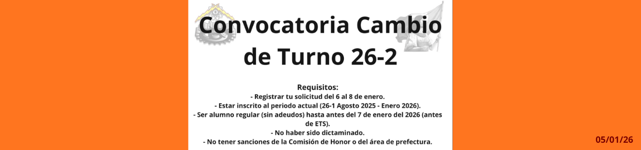 Convocatoria Cambio de turno