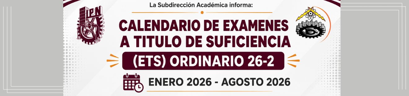 Calendario ETS Ordinario 26-1